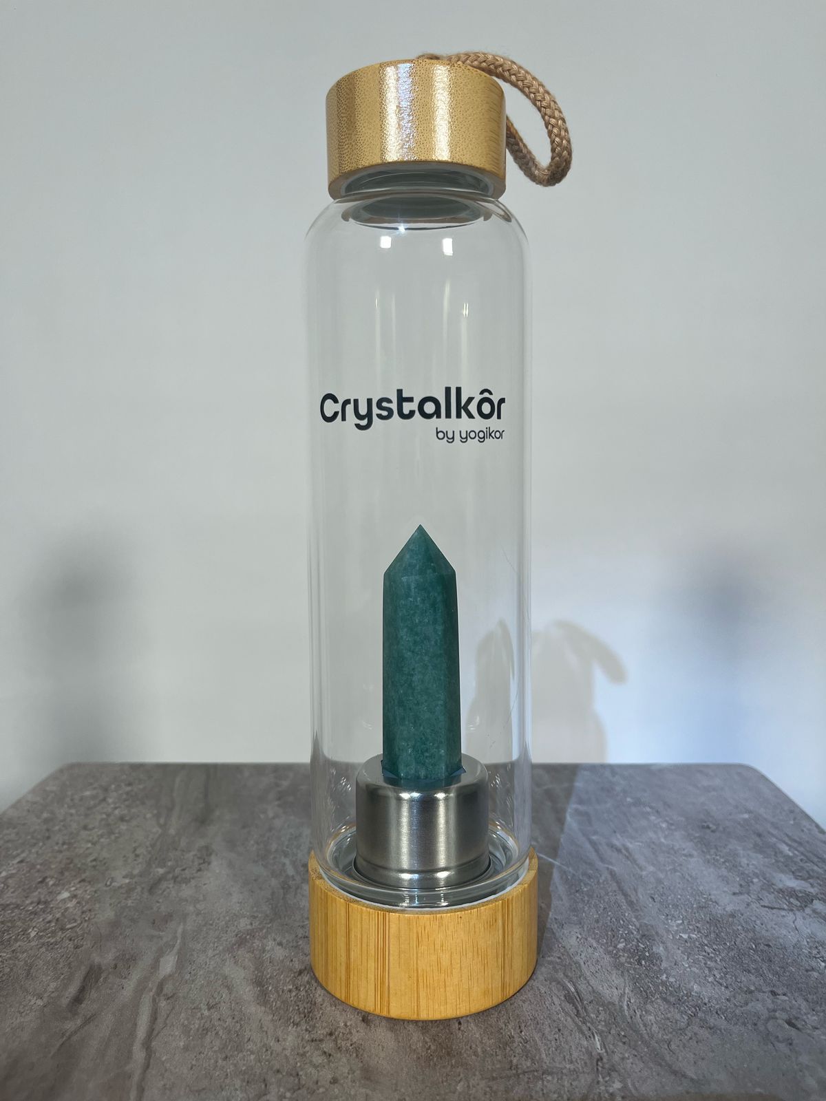 Pillar Crystalkor Water Bottle - Jade Crystal